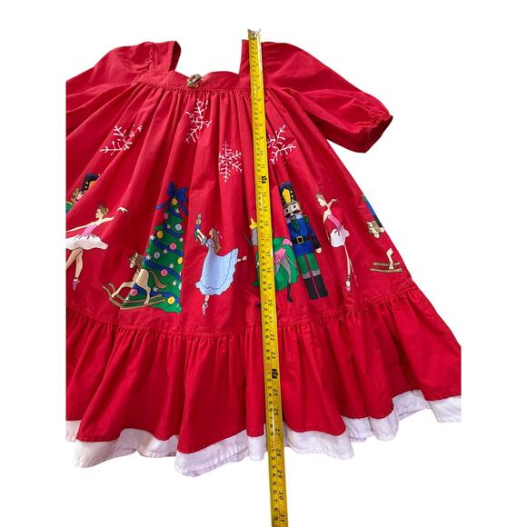 Eleanor Rose Girls SZ 8 Nutcracker Holiday Red Dress Festive Full Circle Skirt - Picture 11 of 12